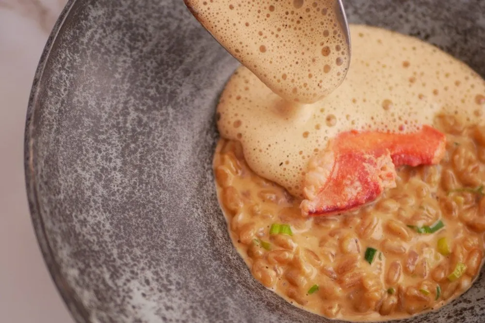 Spelt and lobster risotto